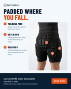 Pactline snow impact shorts product features